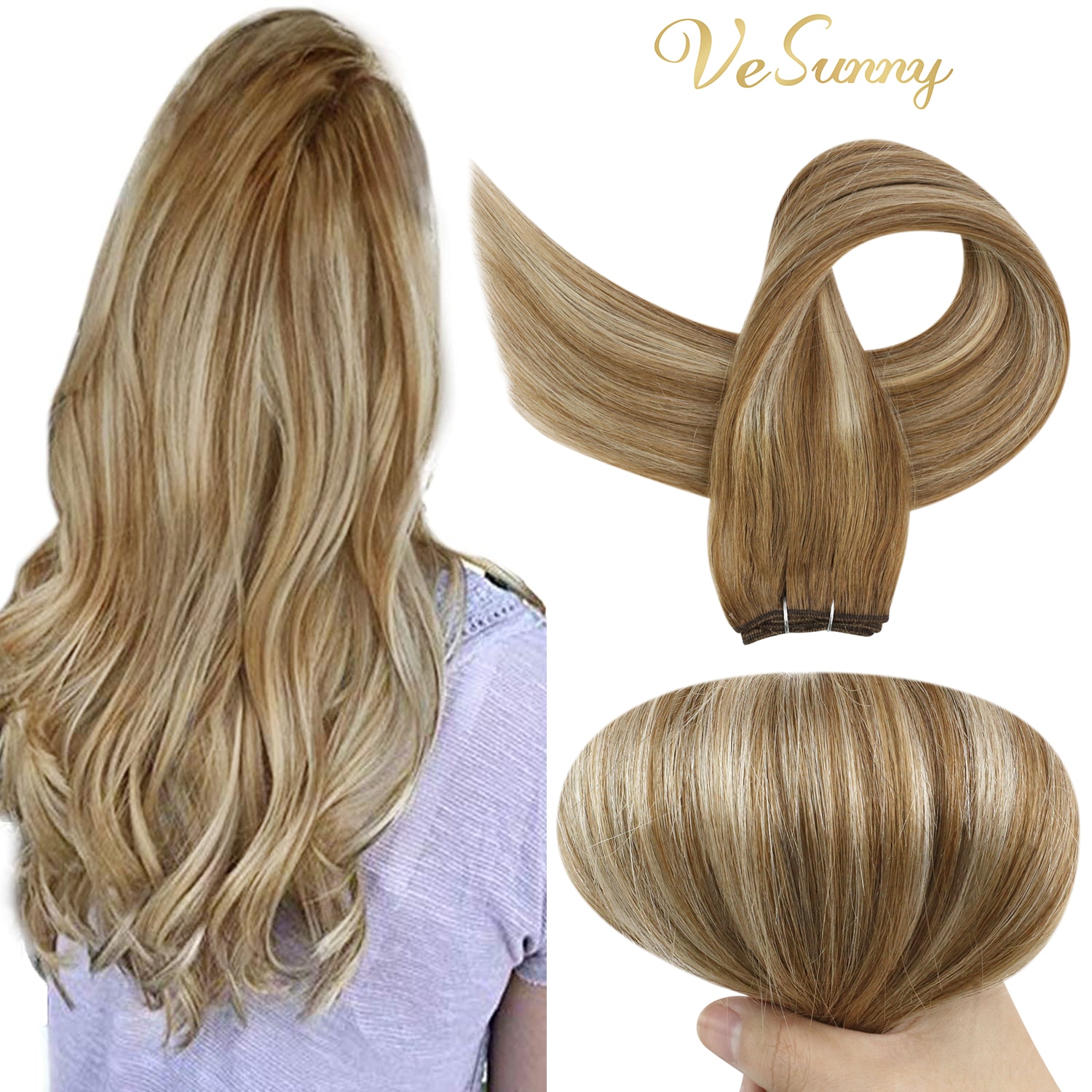 VeSunny ΰ    Weft Hair Extensions Nat..